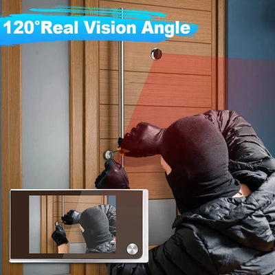Awapow 3.5 Peephole Door Camera See Visitors 120Degree 2MP - stepyours.com