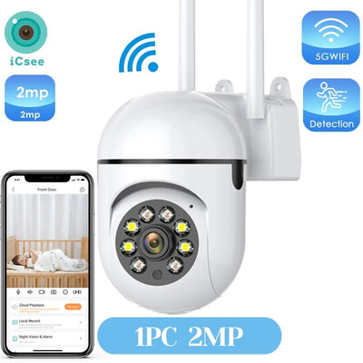 Smart 4MP Wireless Outdoor PTZ Camera With AI Auto Tracking Night Vision - stepyours.com