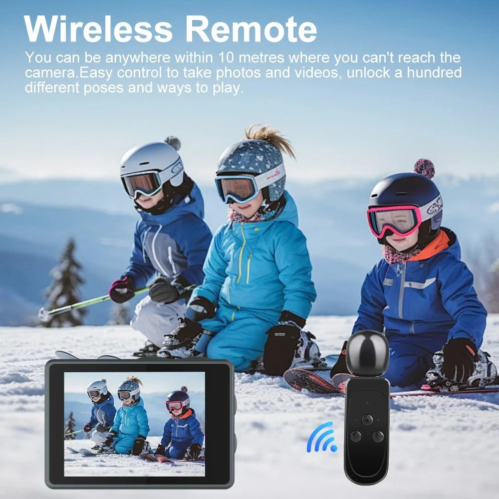 Ourlife MTR40 5K Action Camera 2 Inch IPS Touch Screen 5X Zoom 30M Waterproof - stepyours.com