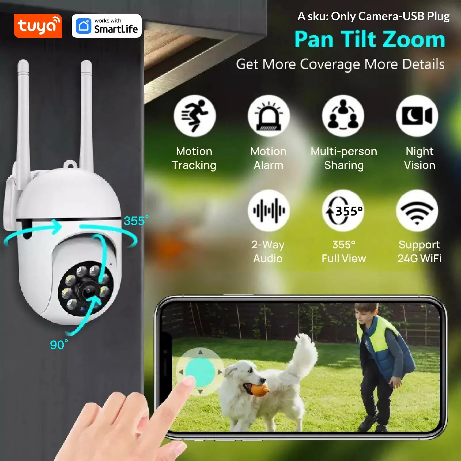 Tuya 4MP Indoor WiFi Camera Two Way Audio and Motion Alerts Plus - stepyours.com