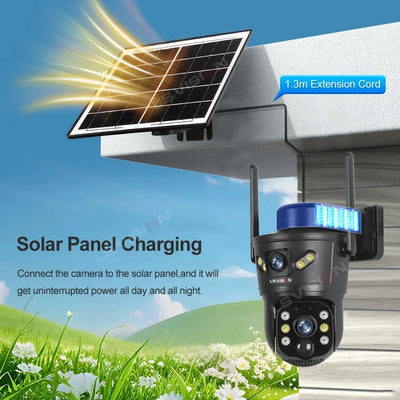 LS VISION 4G WiFi Outdoor Solar Camera - 8MP Dual Lens Night Vision Waterproof - stepyours.com