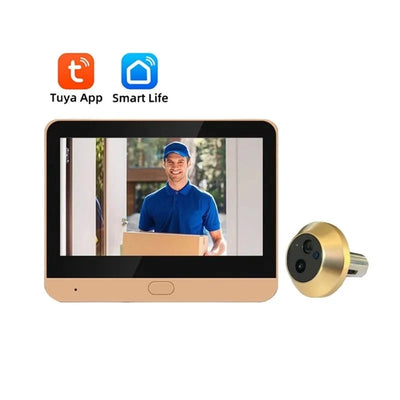 Tuya 3MP Wireless Peephole Camera LCD Screen Night Vision - stepyours.com