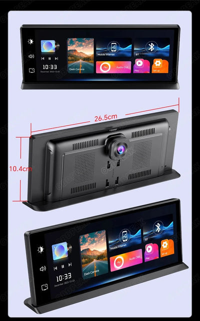 K2 Pro 11.3 4K Car DVR With Wireless CarPlay Android Auto Dual Lens Dash Cam - stepyours.com