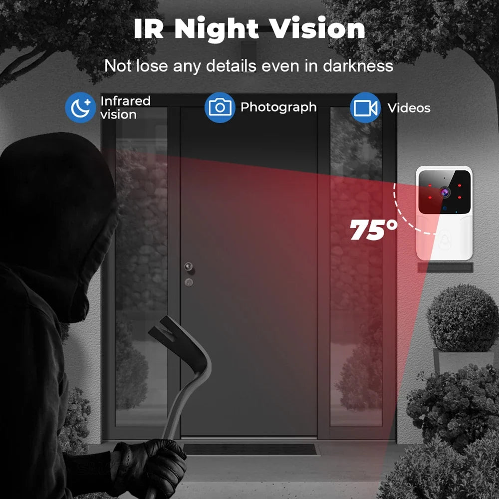 2026 Wireless Smart Video Doorbell With 2 Way Audio - stepyours.com