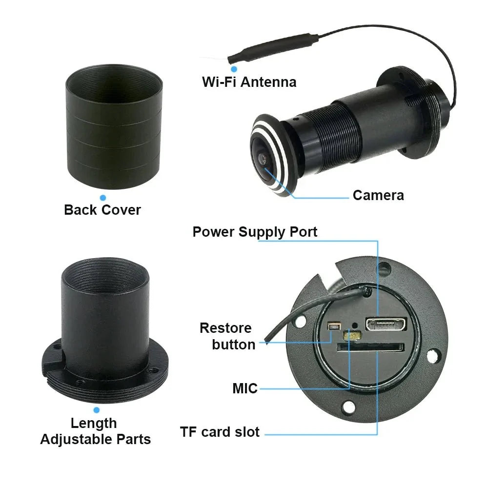 Topvico 5G Tuya Peephole WiFi Camera Motion Detection 1080P - stepyours.com