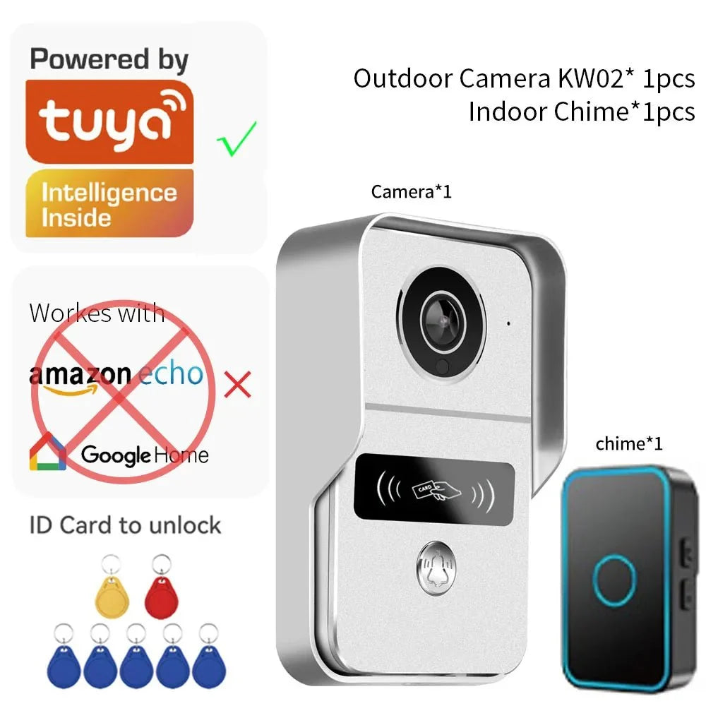 Tuya Smart 1080P Doorbell Camera With WiFi Intercom Unlock - stepyours.com