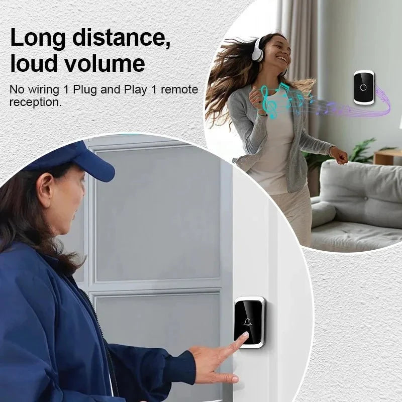 Smart Wireless Doorbell Kit Never Miss A Visitor 984ft Range - stepyours.com