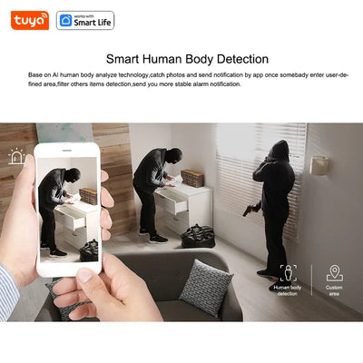 Tuya Smart 3MP Indoor Camera Real Time Alerts 2 Way Audio Human Detection by stepyours.com
