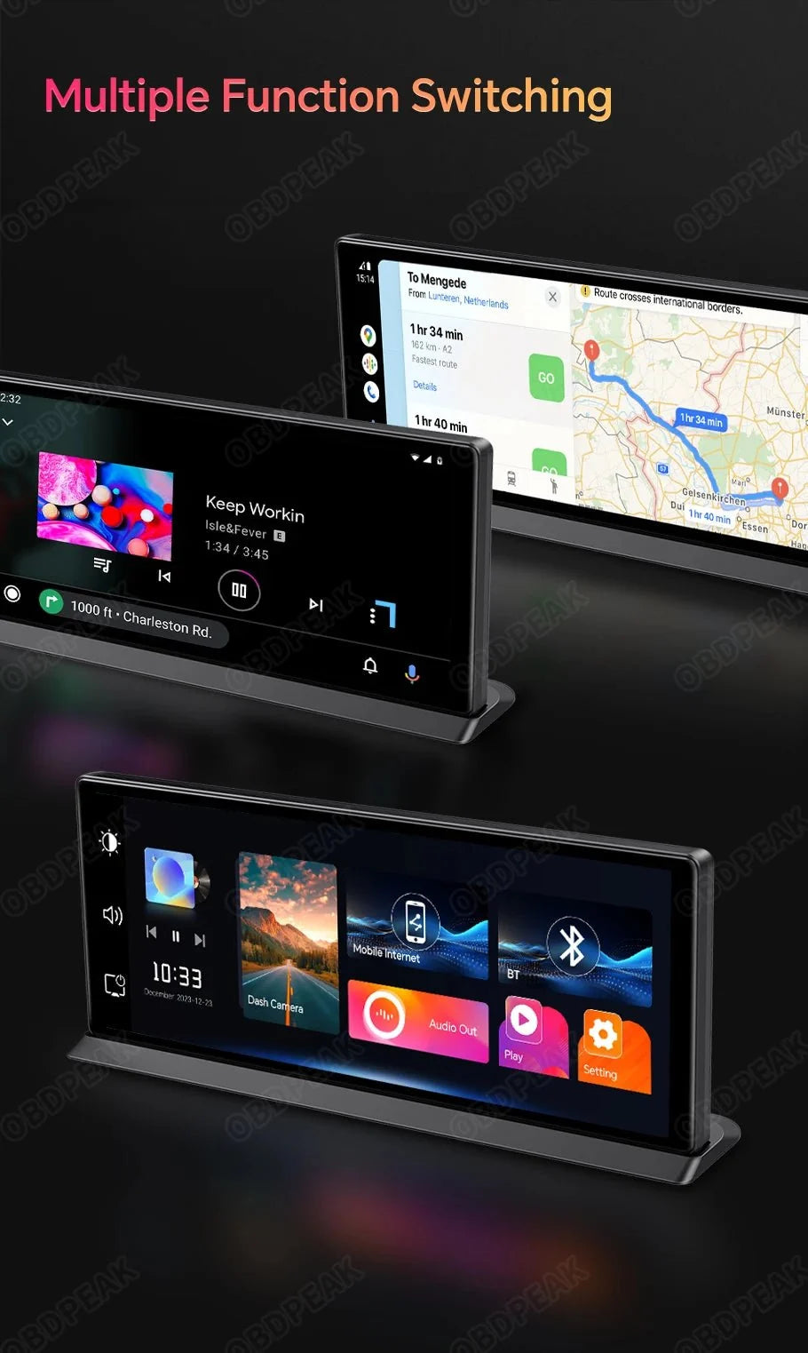K2 Pro Dash Cam 11.3 Inch 4K 2160P GPS Wireless CarPlay Dual Lens - stepyours.com