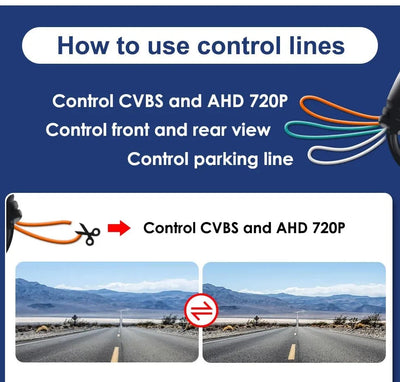 SMARTOUR AHD 1080P Reversing Camera Night Vision CVBS 6M Cable - stepyours.com