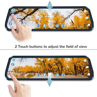 ACCEO Car DVR 10 Inch Rear View Mirror Dash Cam With WiFi 2K Front 1080P Rear - stepyours.com