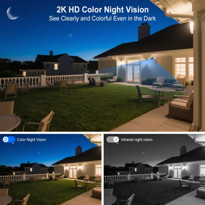 ARCCTV 2K Wireless Solar Camera - Humanoid Detection And Night Vision - stepyours.com