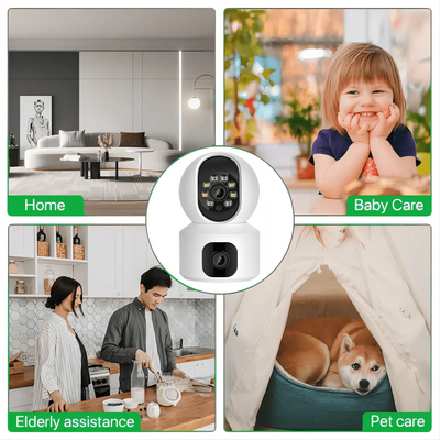 Tuya 8MP Dual Lens WiFi IP Camera - Color Night Vision With Auto Tracking - stepyours.com