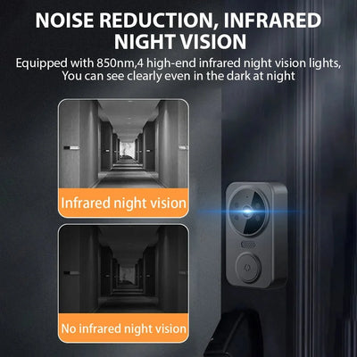 4.3 Inch IPS Wireless Video Doorbell Two Way Intercom - stepyours.com