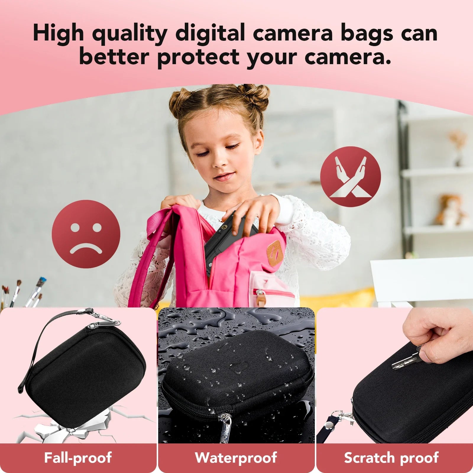 HD 1080P Kids Beginner Camera LCD 16X Zoom Compact Rechargeable - stepyours.com