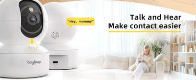 BoyKeep 3MP Indoor WiFi Baby Monitor - Auto Tracking For 24 7 Surveillance Hooks - stepyours.com