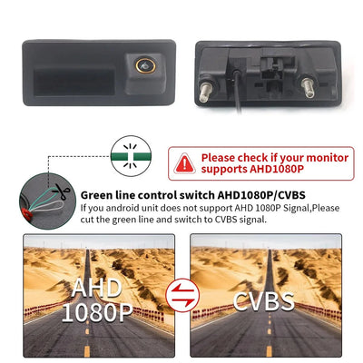 AHD 1080P Car Tailgate Handle Rear View Camera For VW Passat Golf Jetta Polo - stepyours.com