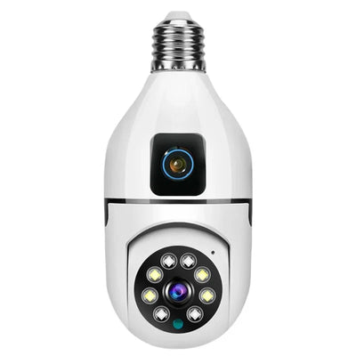 8MP E27 Bulb WiFi Camera - Color Night Vision With 8X Zoom And Dual Lens - stepyours.com