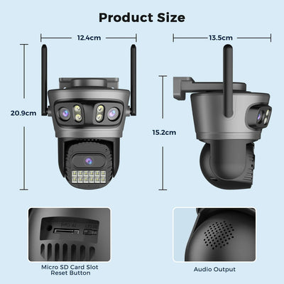 Okam Pro 15MP WiFi Outdoor Camera Auto Tracking 5X Digital Zoom PTZ Surveillance - stepyours.com