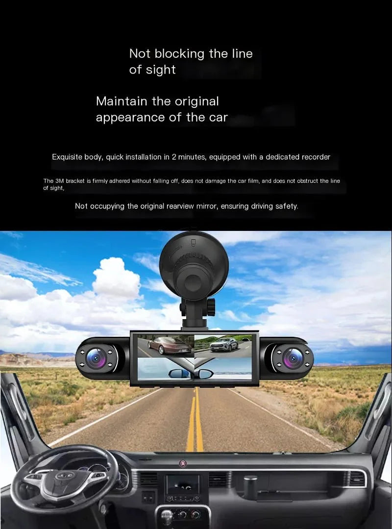 4 Channel Dash Cam 360 Degree Car Video Recorder Night Vision Parking Monitor - stepyours.com