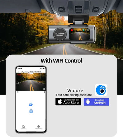 4K Dash Cam Car DVR With Night Vision GPS WiFi Parking Monitor - stepyours.com