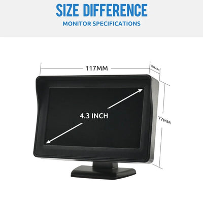 BYNCG 4.3 Inch Car Rear View Camera Kit With Display 2 In 1 Night Vision - stepyours.com