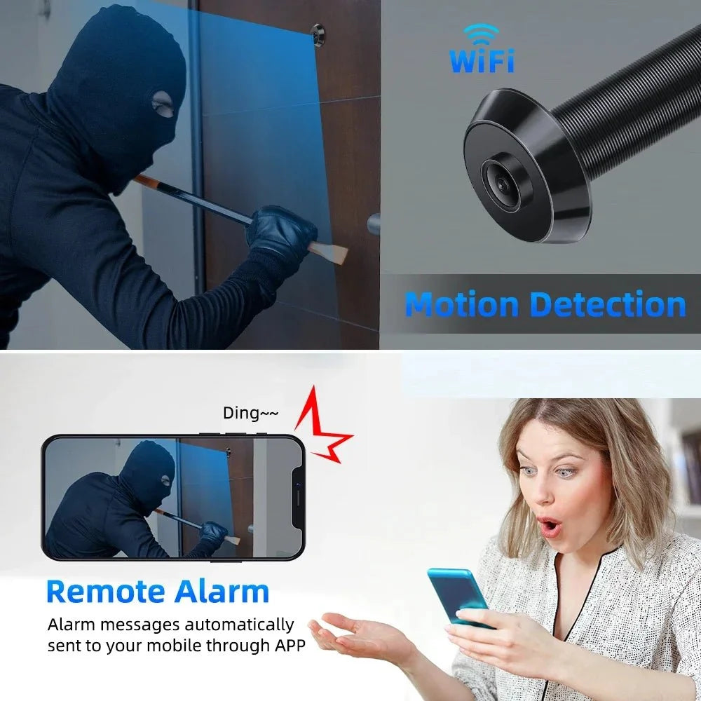 Awapow Tuya Smart WiFi Doorbell Peephole 1080P Night Vision - stepyours.com