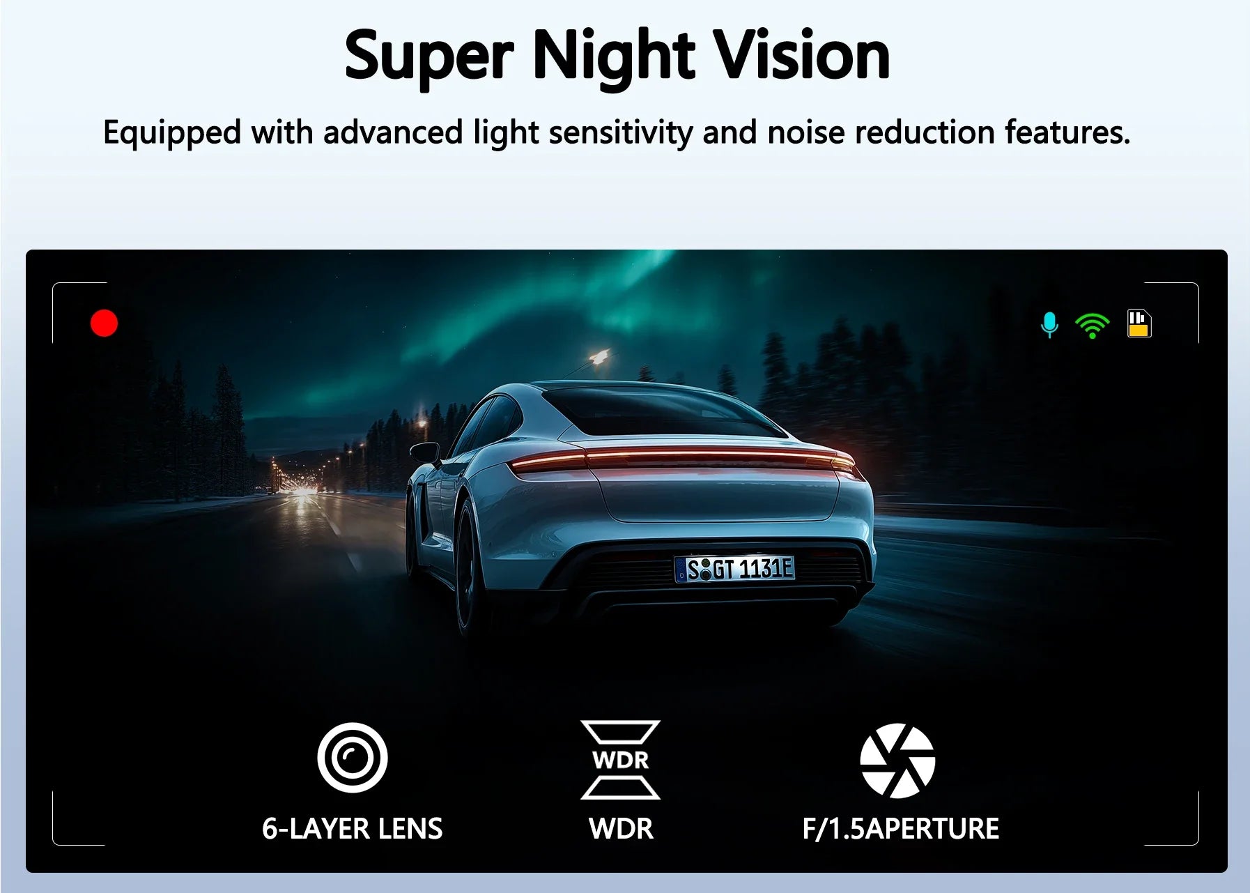 4K Front And Rear Dual Lens Dash Cam With HDR Night Vision WiFi Parking - stepyours.com