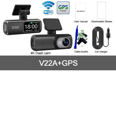 Soam Dash Cam 4K Plus Dual Channel GPS WiFi Front 4K Rear 1080p - stepyours.com