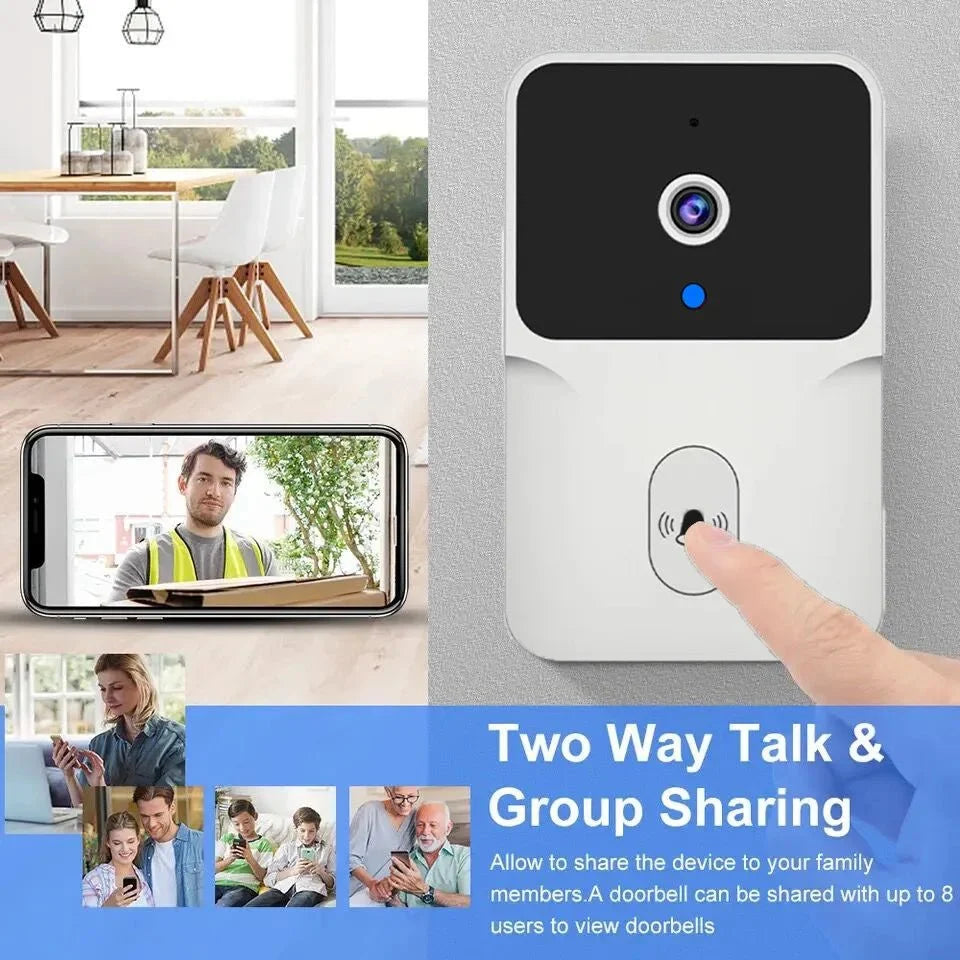 Tuya WiFi Video Doorbell Rechargeable Battery Two Way Audio - stepyours.com
