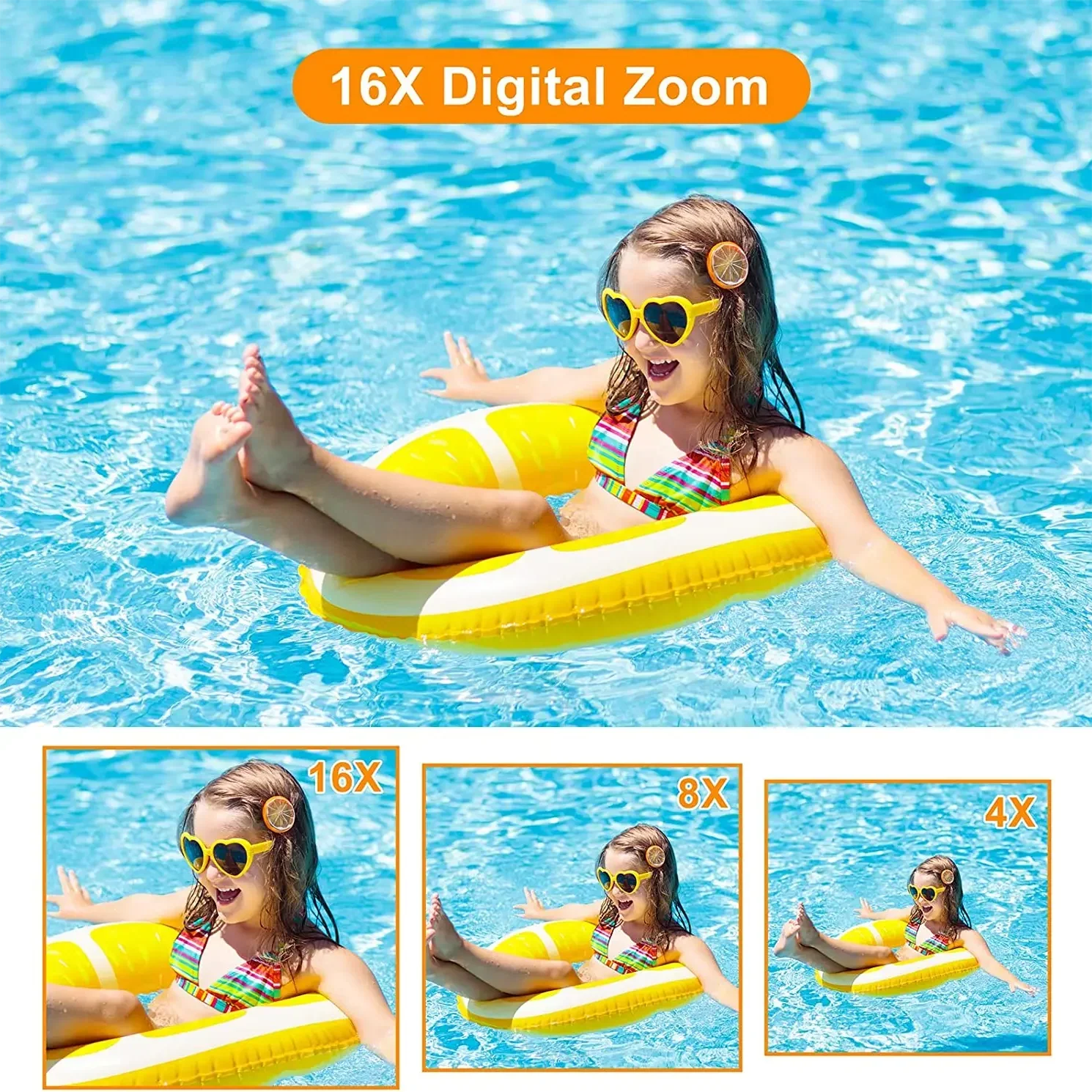 HD 1080P Kids Beginner Camera LCD 16X Zoom Compact Rechargeable - stepyours.com