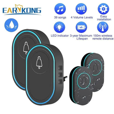 Intelligent Wireless Doorbell Waterproof 100m Range Camera - stepyours.com