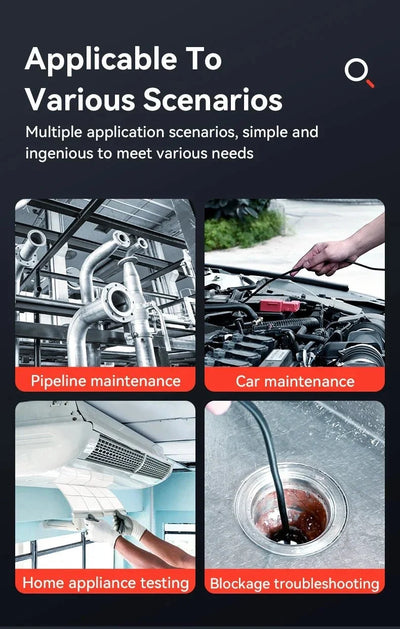 Two - Way 360 Degree Rotating Borescope - 1080P IP67 6mm Probe For Android iOS - stepyours.com