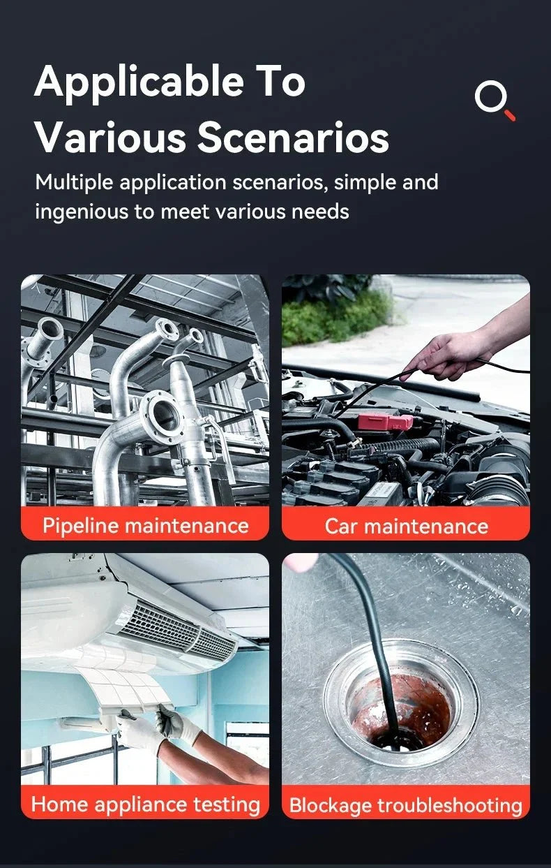 Two - Way 360 Degree Rotating Borescope - 1080P IP67 6mm Probe For Android iOS - stepyours.com