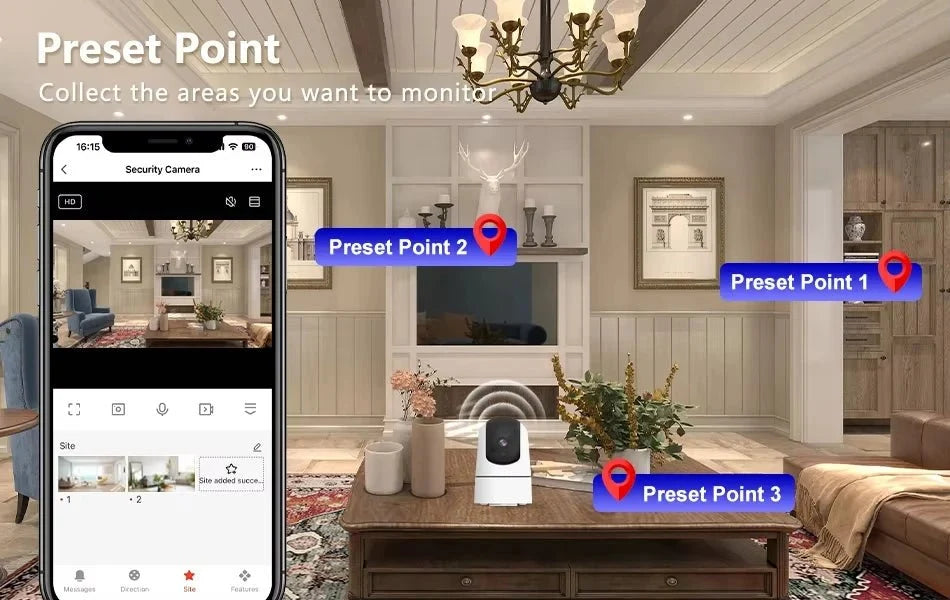 Tuya 5G WiFi IP Camera Indoor 6MP Auto Tracking 6x Zoom Night Vision - stepyours.com