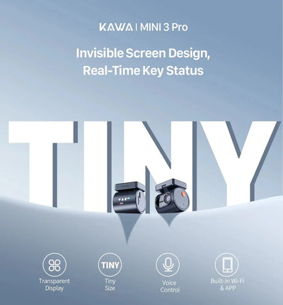 Kawa Mini 3 Pro 2K Car Dash Cam With WiFi App Voice Control Parking - stepyours.com