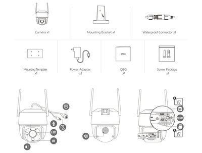 IMOU Cruiser SE Plus Outdoor WiFi Camera AI Human Detection Night Vision - stepyours.com