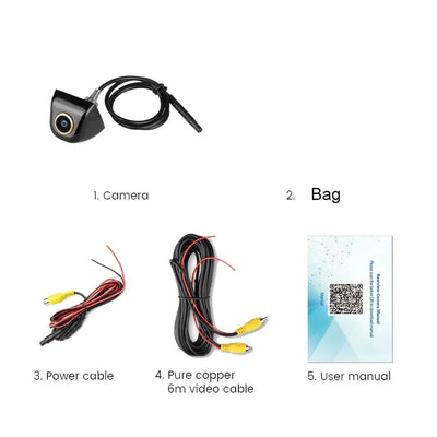 Golden Fisheye Car Rear View Camera 170 Degree AHD Waterproof Full HD Night Vision - stepyours.com