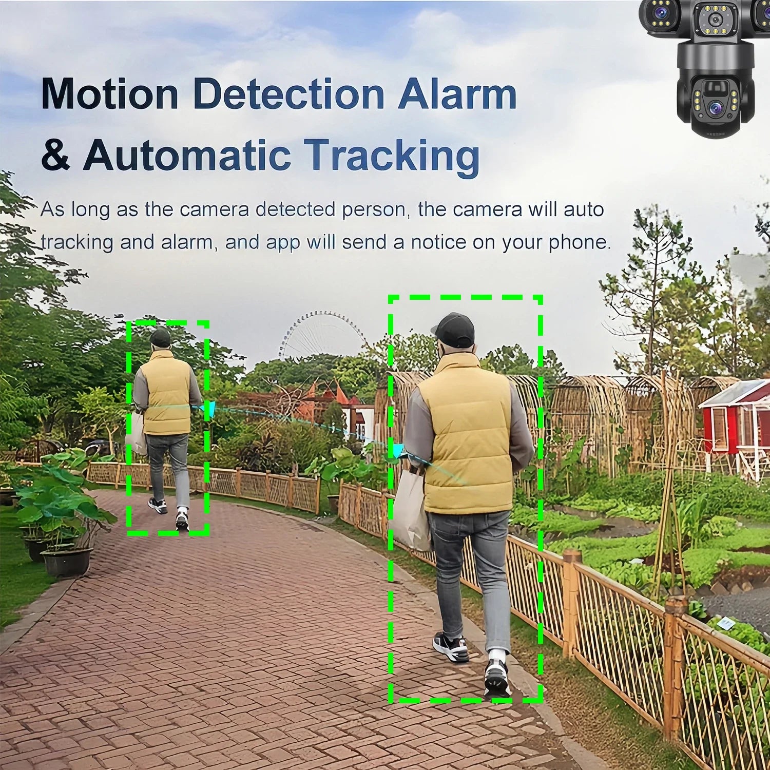 V380Pro 3 Lens WiFi Solar Camera 360 Outdoor Waterproof Security - stepyours.com