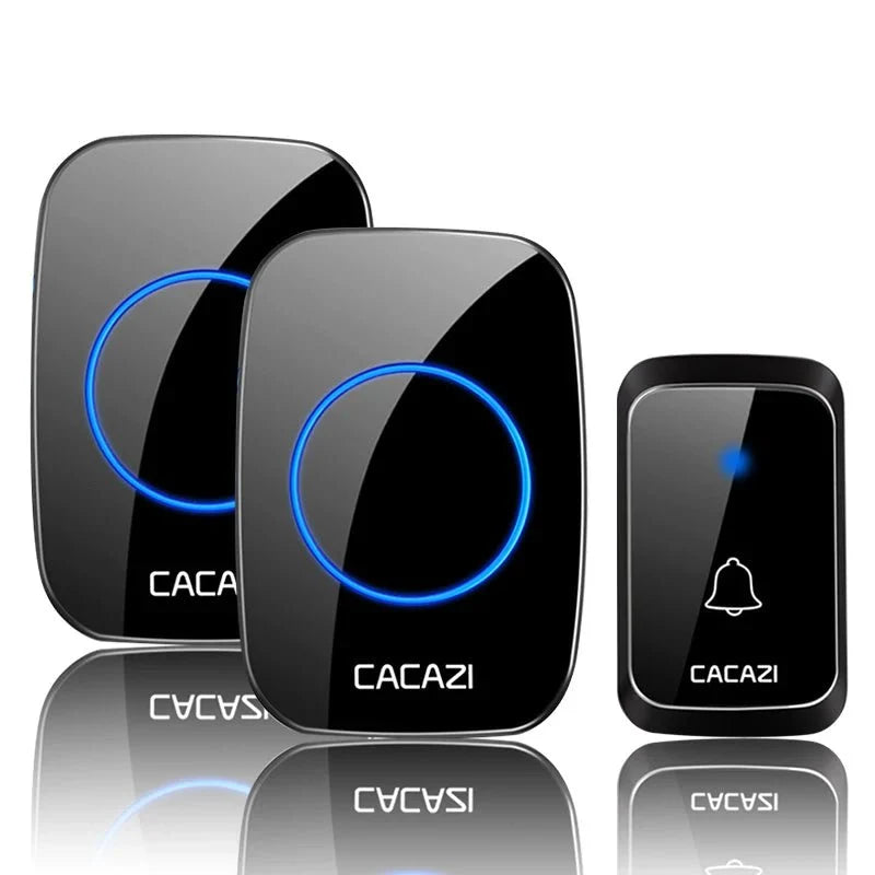 CACAZI A06 Wireless Doorbell 300M Range 36 Chimes Waterproof - stepyours.com