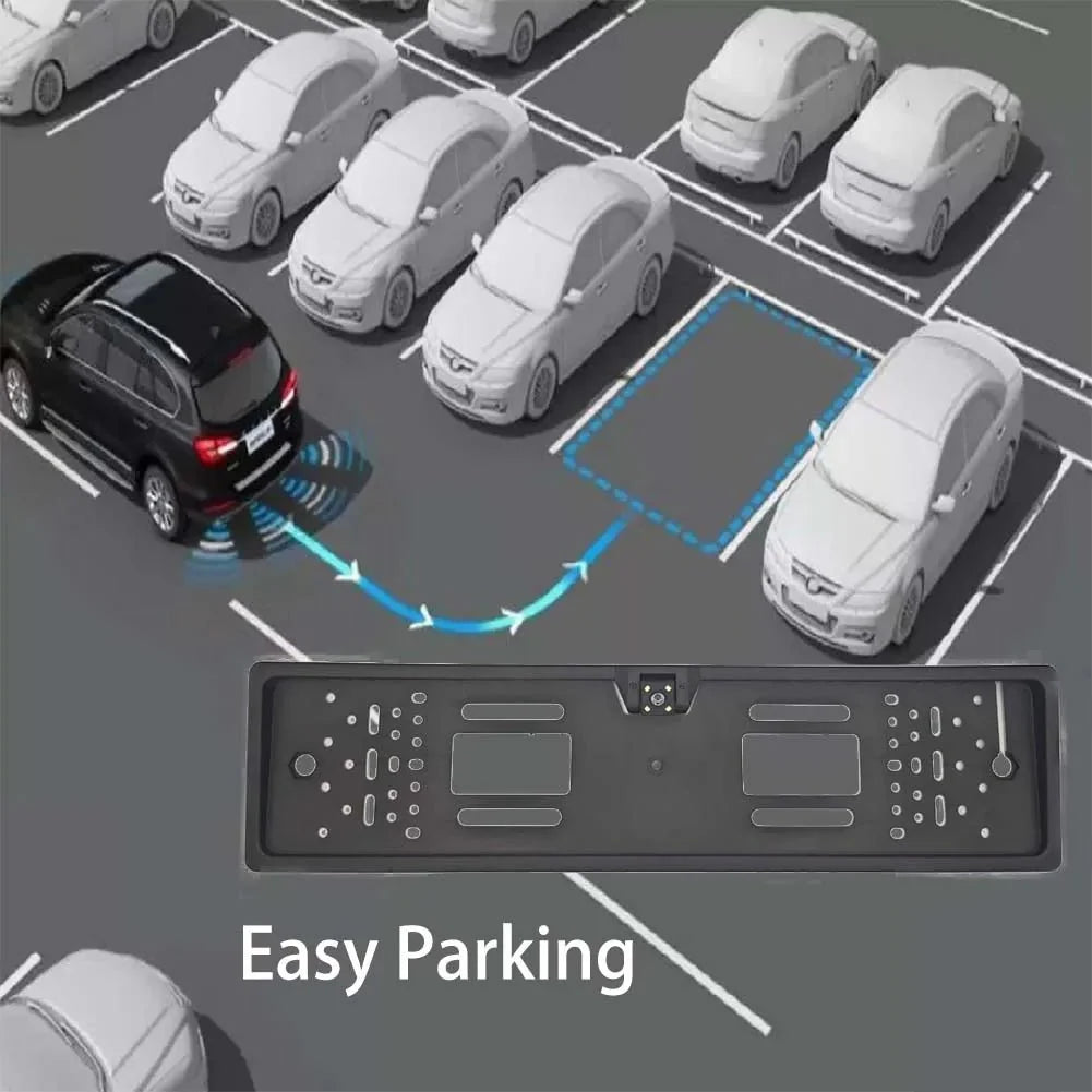 European LED License Plate Rearview Camera For Truck SUV Camper Night Vision - stepyours.com