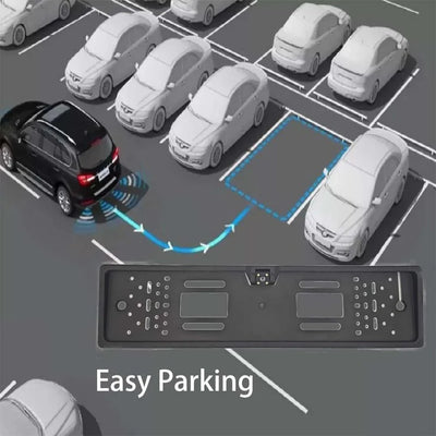 European LED License Plate Rearview Camera For Truck SUV Camper Night Vision - stepyours.com