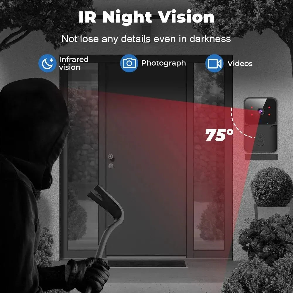 Smart WiFi Video Doorbell Night Vision Tuya Bundle - stepyours.com