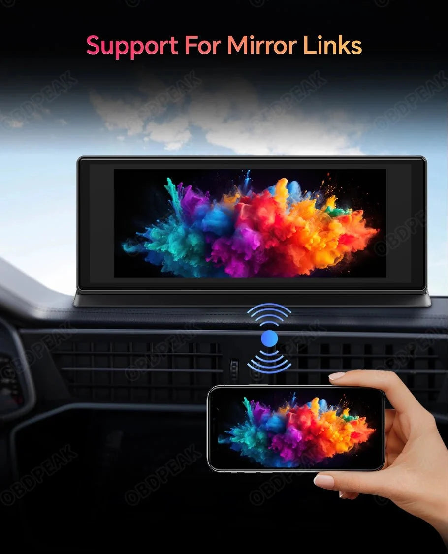 K2 Pro Dash Cam 11.3 Inch 4K 2160P GPS Wireless CarPlay Dual Lens - stepyours.com