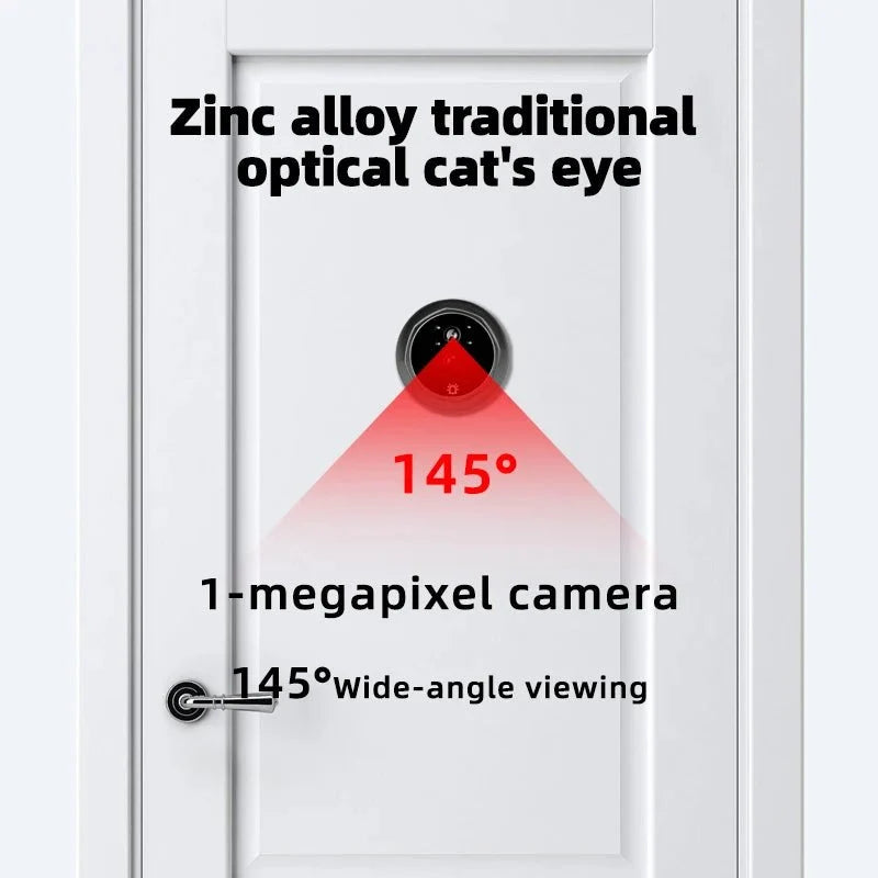 HD Peephole Doorbell 4.3 Inch Live View 1MP Night Vision - stepyours.com