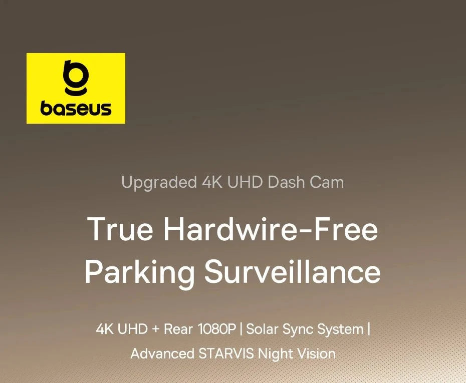 Baseus VD1 Pro 4K Dash Cam With Sony Sensor ADAS GPS WiFi6 STARVIS Night Vision - stepyours.com
