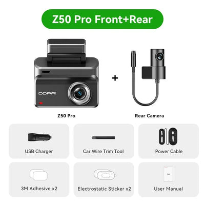 DDPAI Z50 Pro 4K UHD Dash Cam With 3 Inch IPS Display GPS ADAS Parking Monitor - stepyours.com