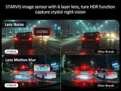 4K Front And Rear Dual Lens Dash Cam With HDR Night Vision WiFi Parking - stepyours.com