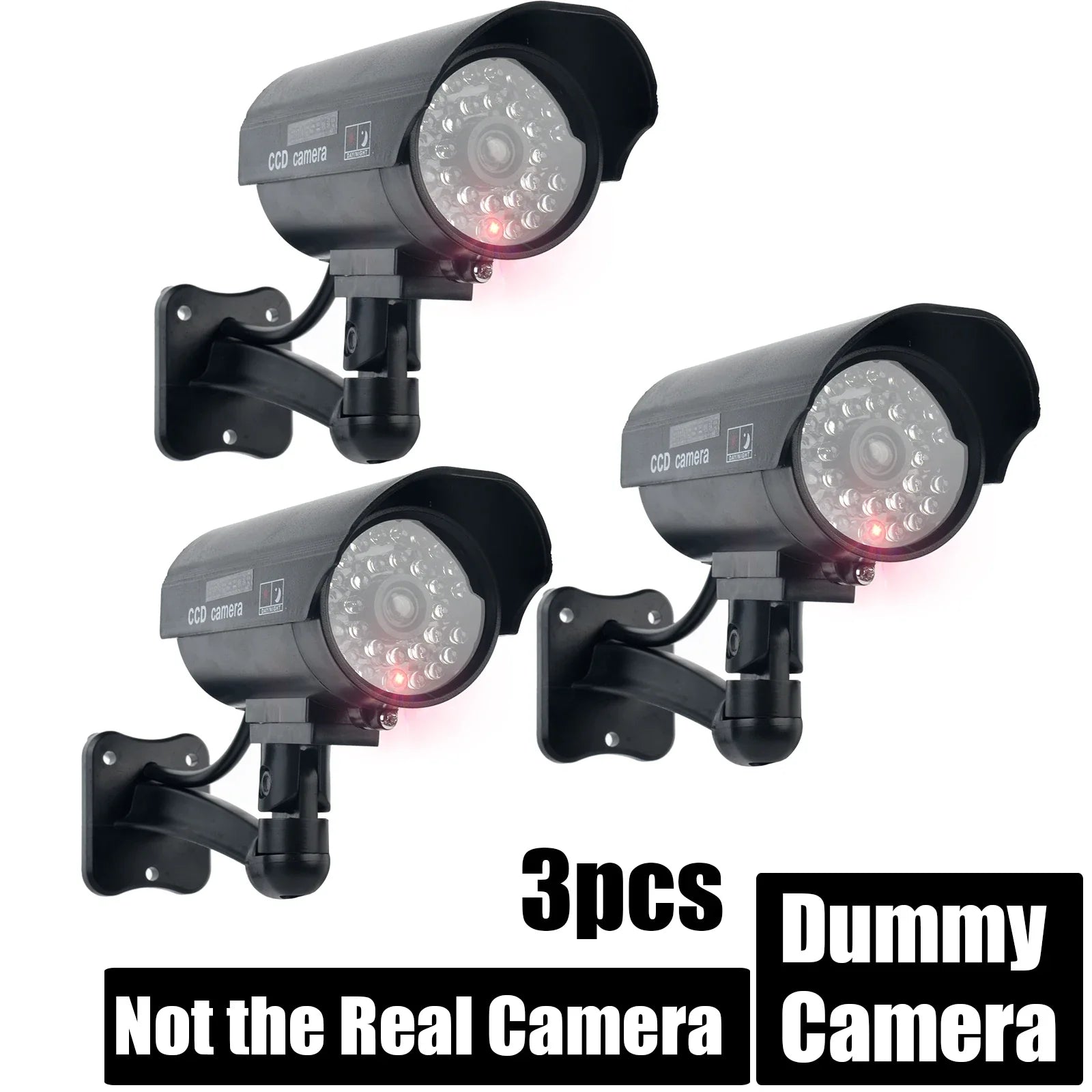 Eleopard Fake Security Camera - Waterproof Dummy CCTV With Red LED Add Hooks - stepyours.com