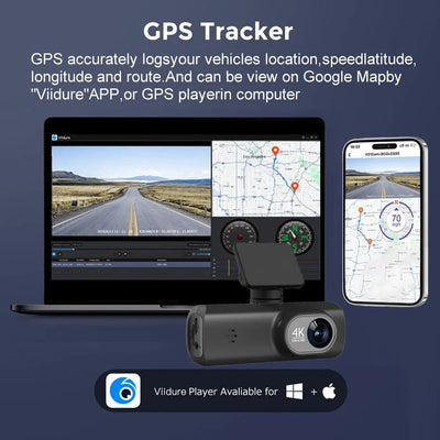 Soam Dash Cam 4K Plus Dual Channel GPS WiFi Front 4K Rear 1080p - stepyours.com